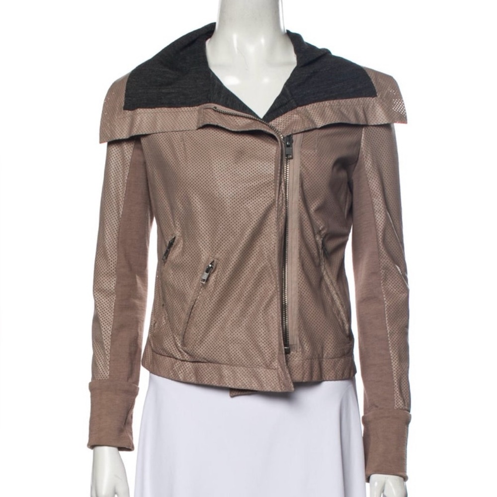 A.L.C. Women's Neutral Leather Jacket